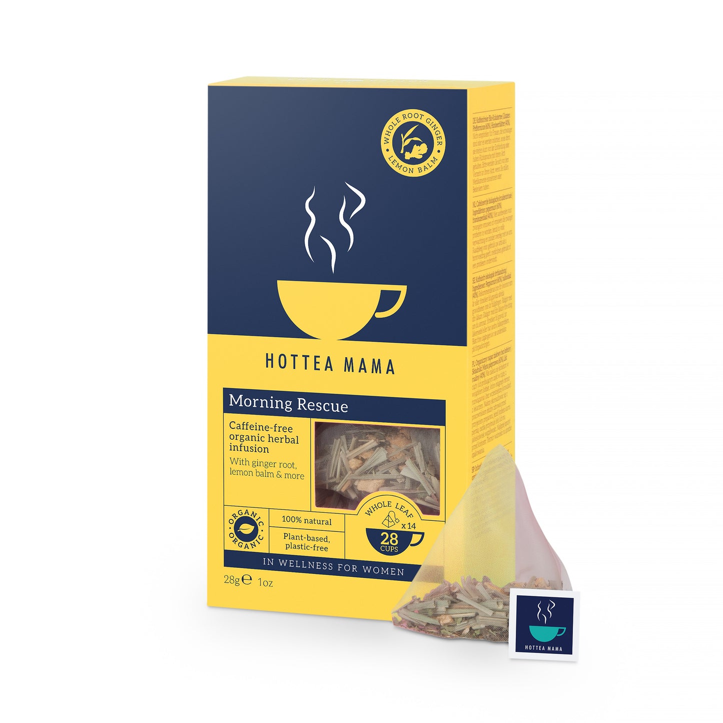 HOTTEA MAMA Morning Rescue tea packaging on a white background