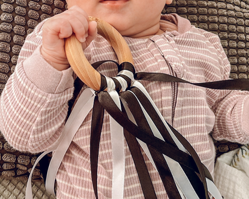 Black and White Sensory Ribbon Rings