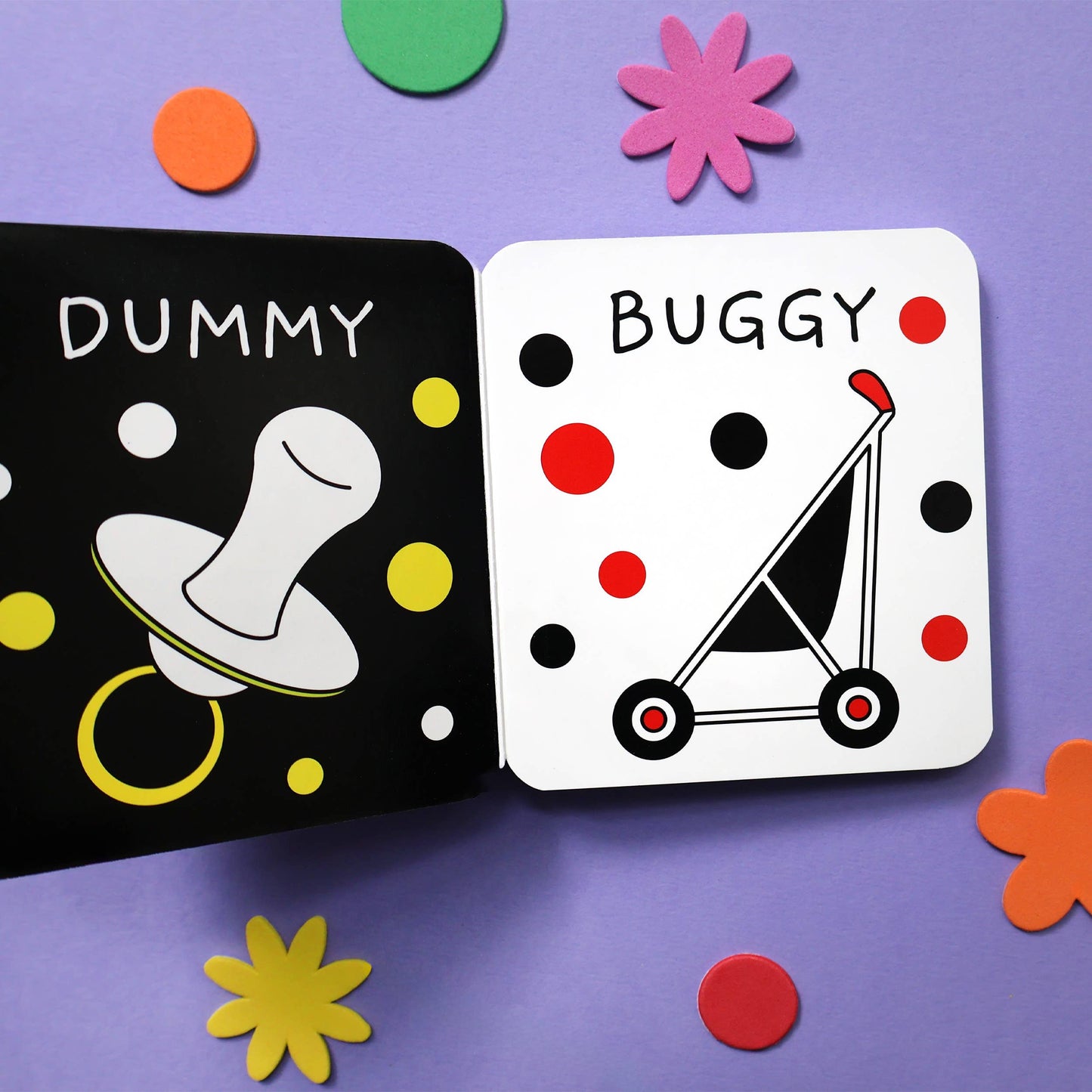 Words - Black & White Rattle Book