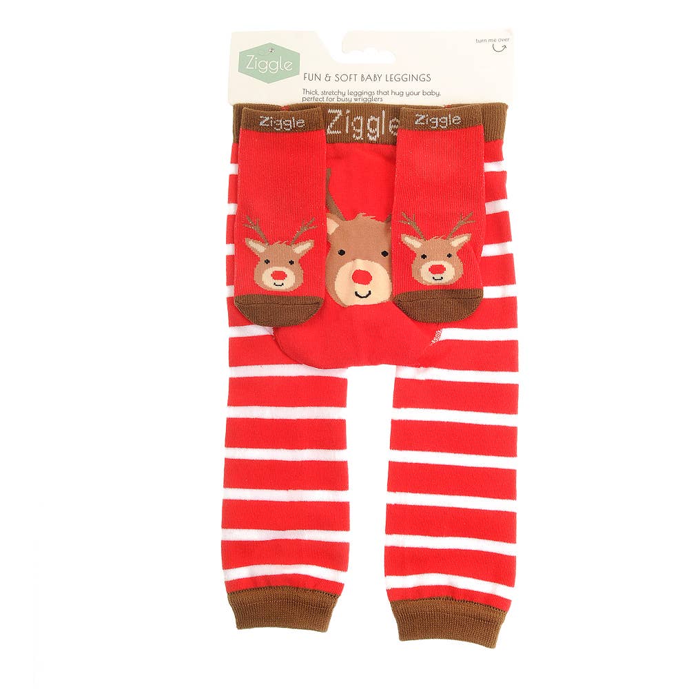 Reindeer Leggings and Socks Set: 0-6 months