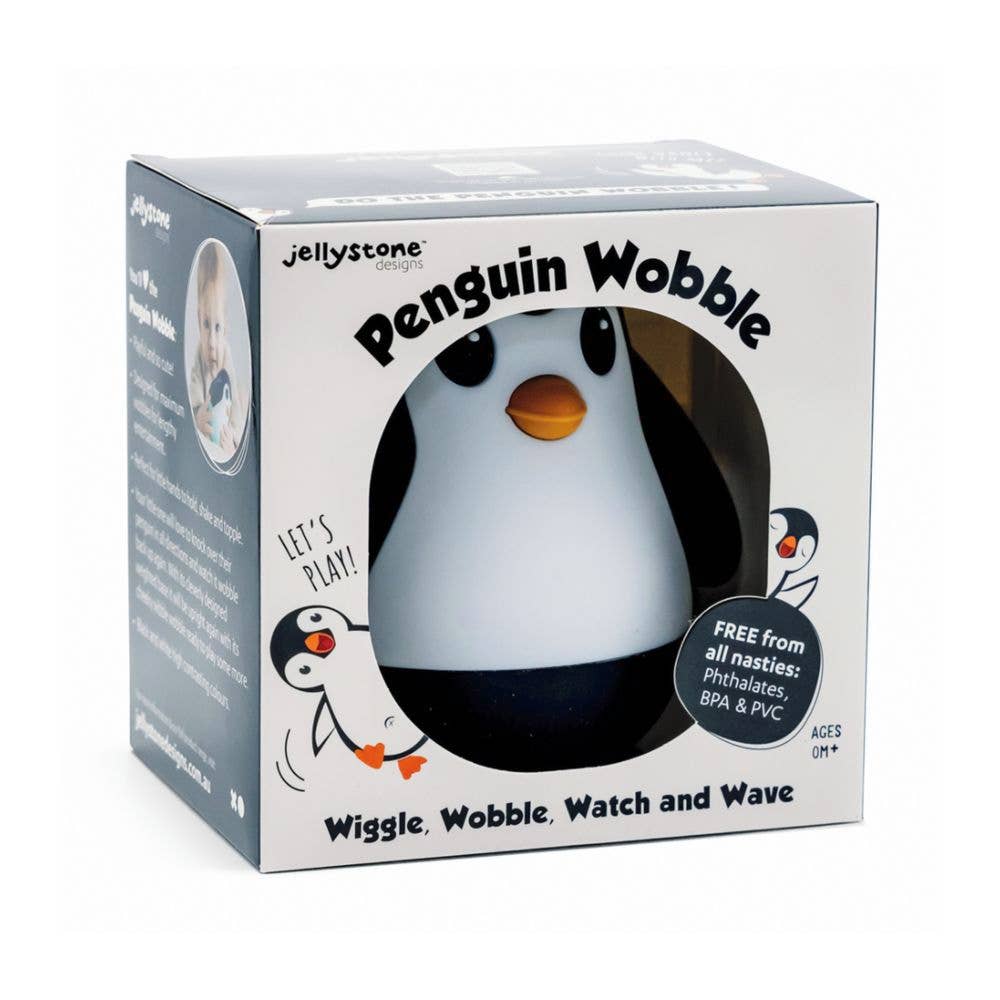 Jellystone Penguin Wobble toy packaging on a white background