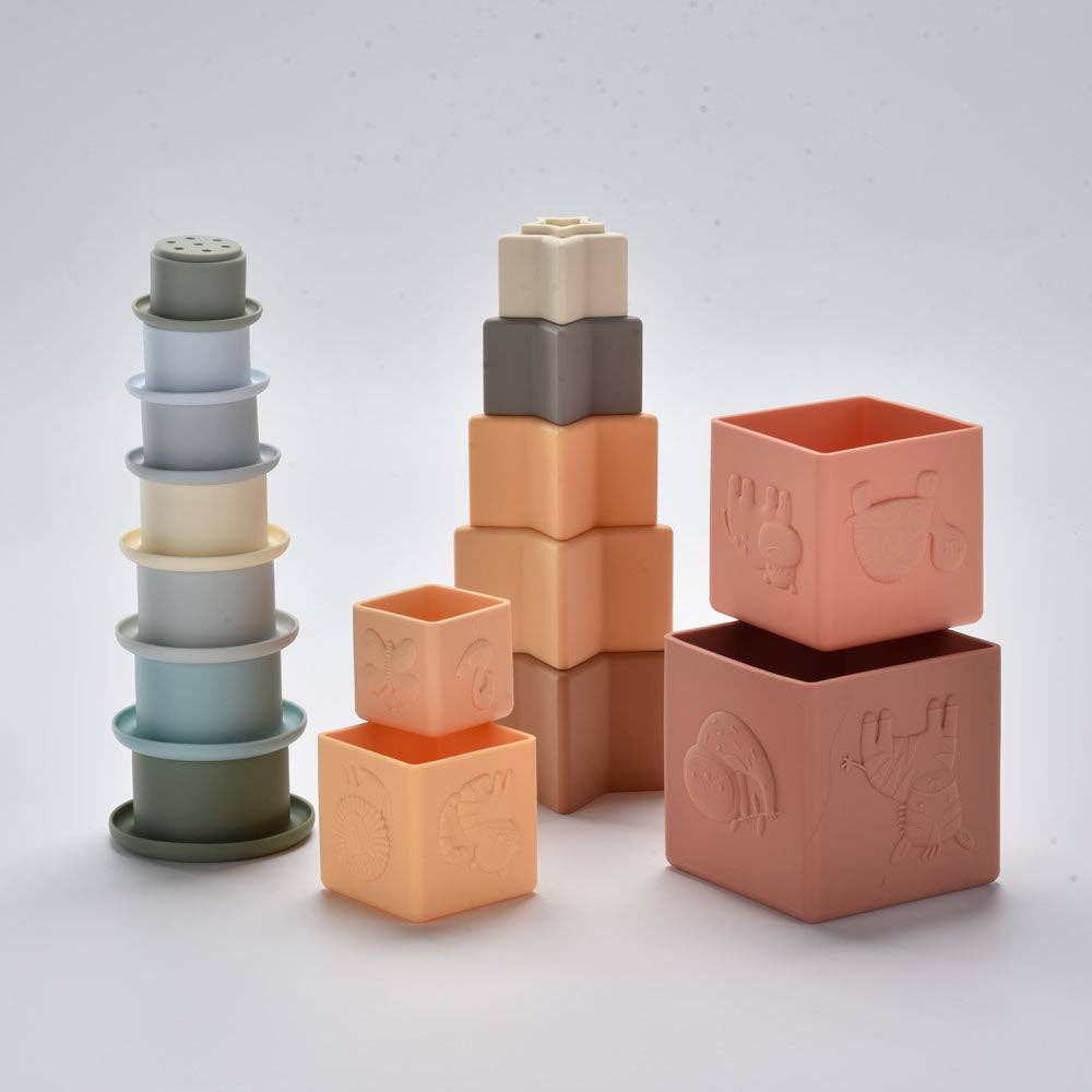 Safari Silicone Stacking Cubes