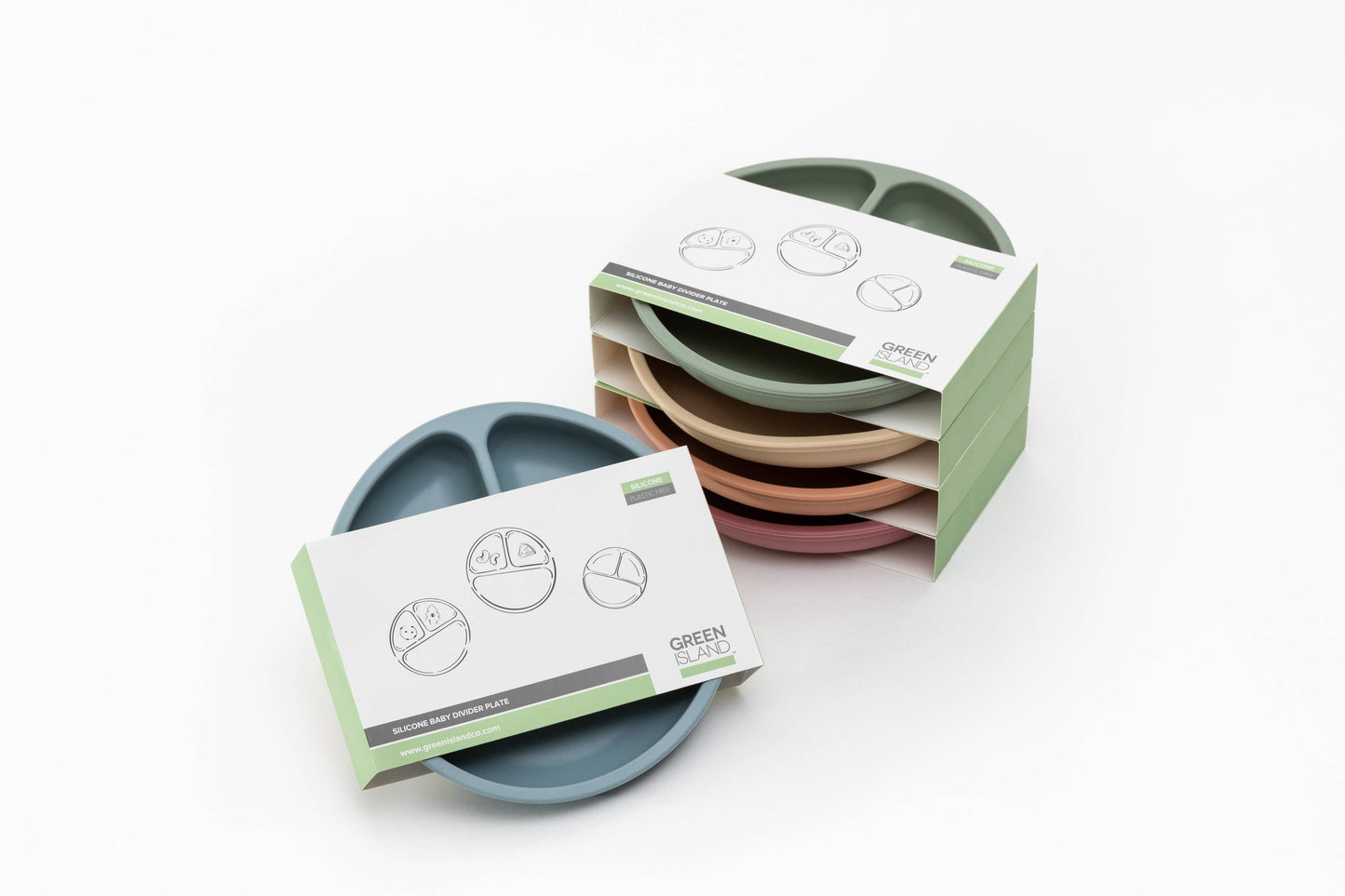 Baby Divider Plate: Green
