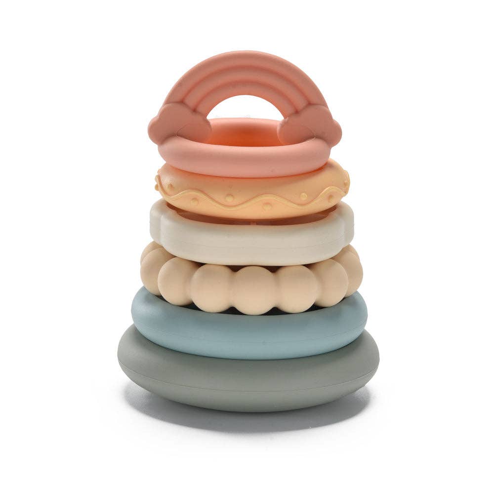 Silicone Rainbow Stacking Tower