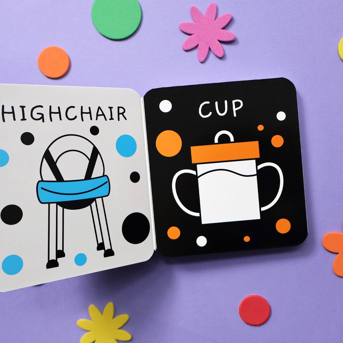 Words - Black & White Rattle Book