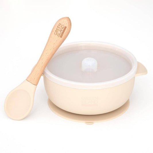 Silicone Baby Bowl & Spoon: Various Colours