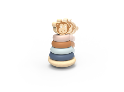 Speedy Monkey Roly-Poly Wooden Stacker Toy