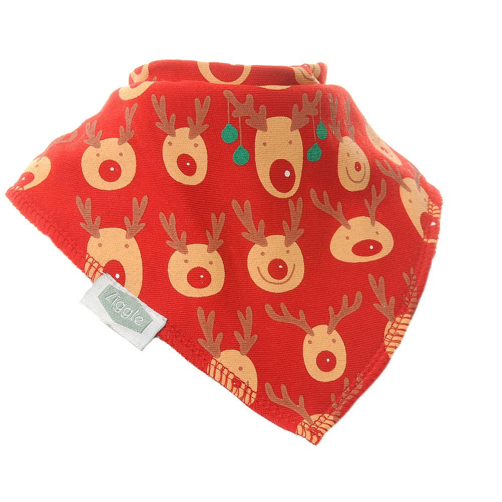 Reindeer Red Christmas Bib