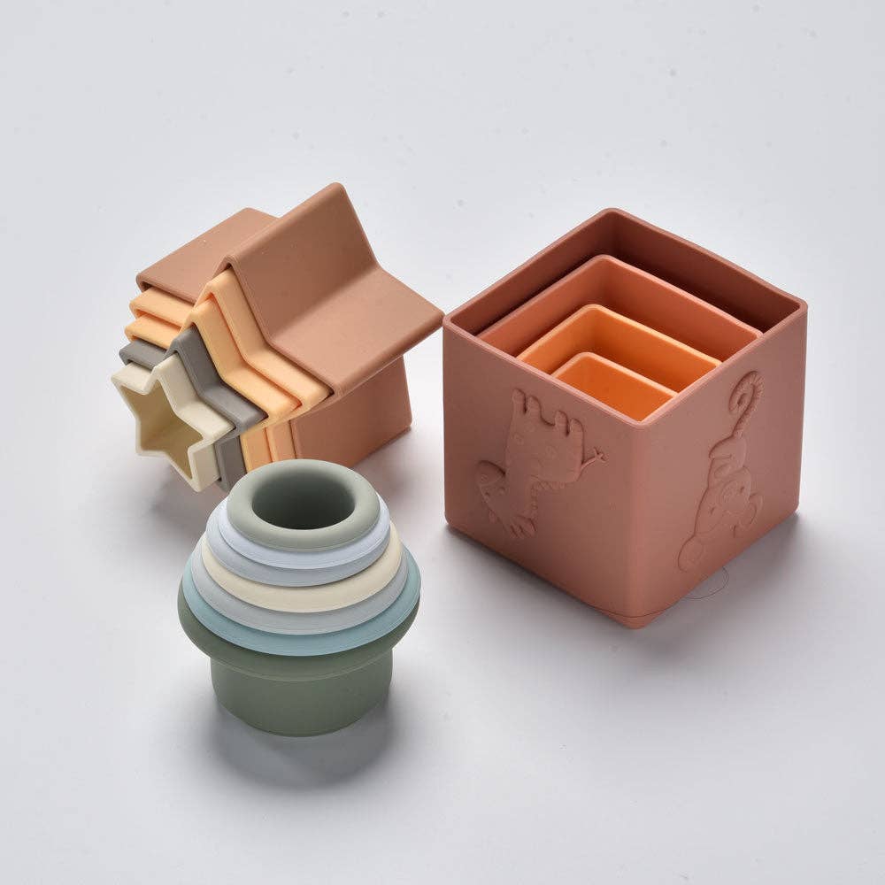 Safari Silicone Stacking Cubes