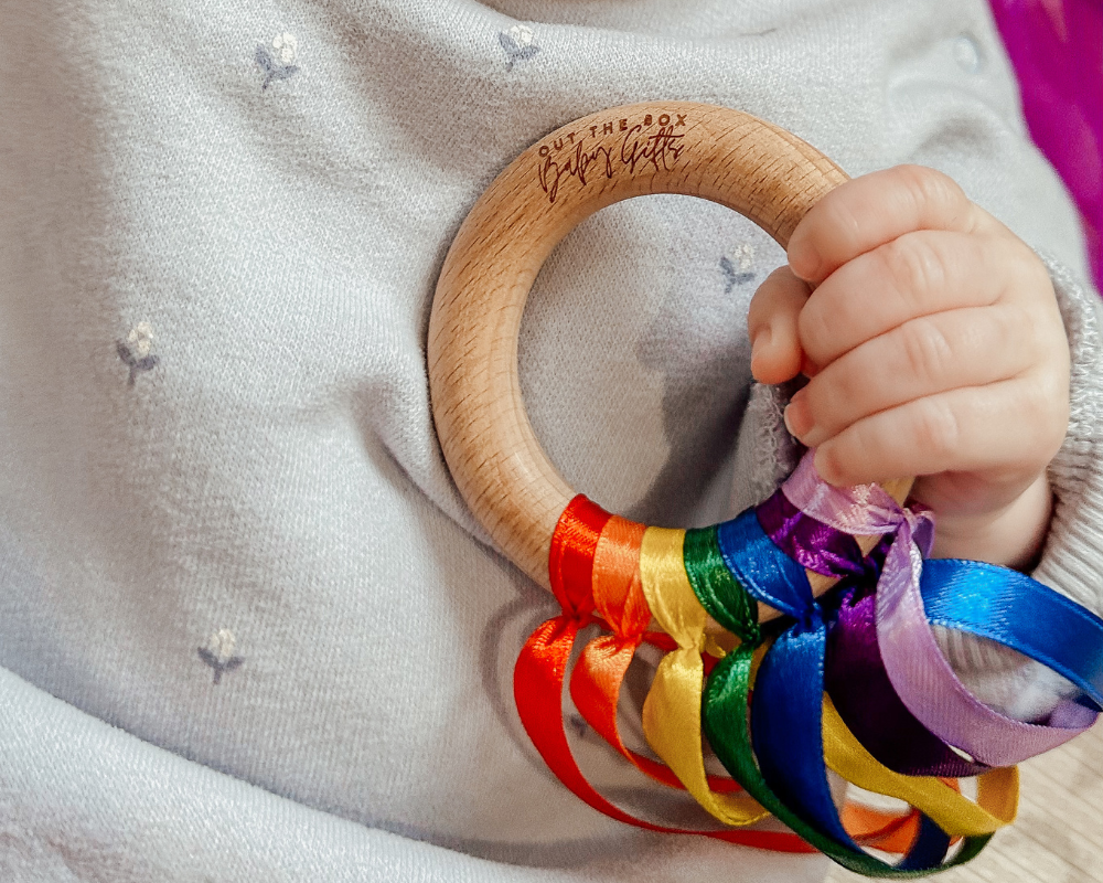Rainbow Sensory Ribbon Rings