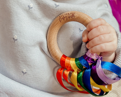 Rainbow Sensory Ribbon Rings