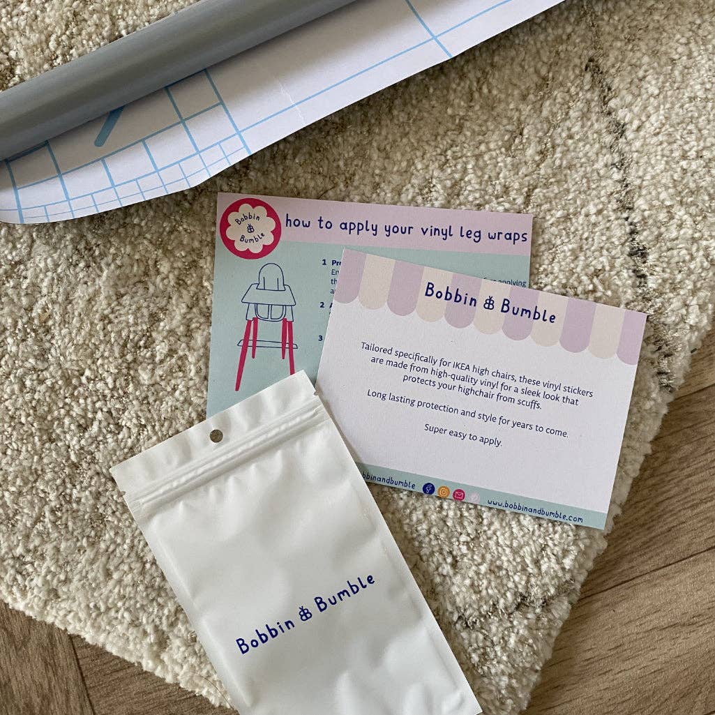 Bobbin & Bumble packaging with instructions on a textured surface