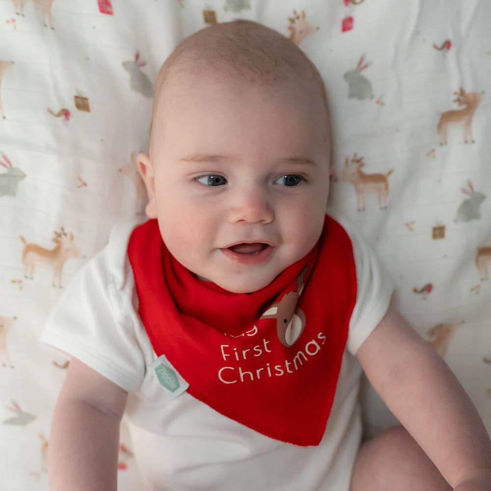 Christmas Reindeer & Rabbit Single Muslin