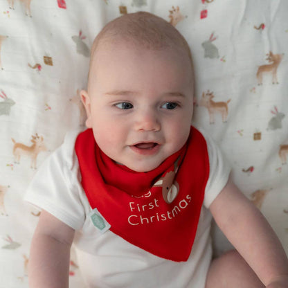 Christmas Reindeer & Rabbit Single Muslin