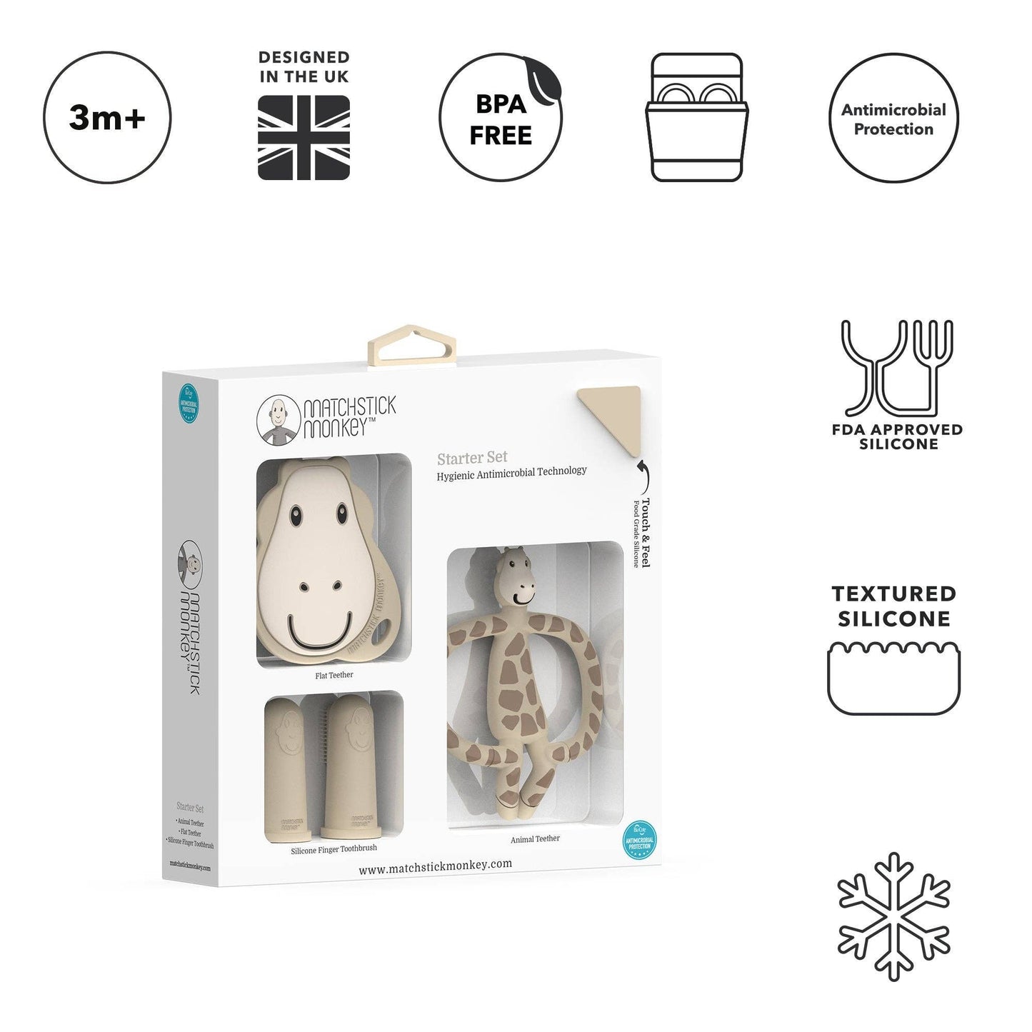 Matchstick Monkey Gigi Giraffe Teething Starter Set