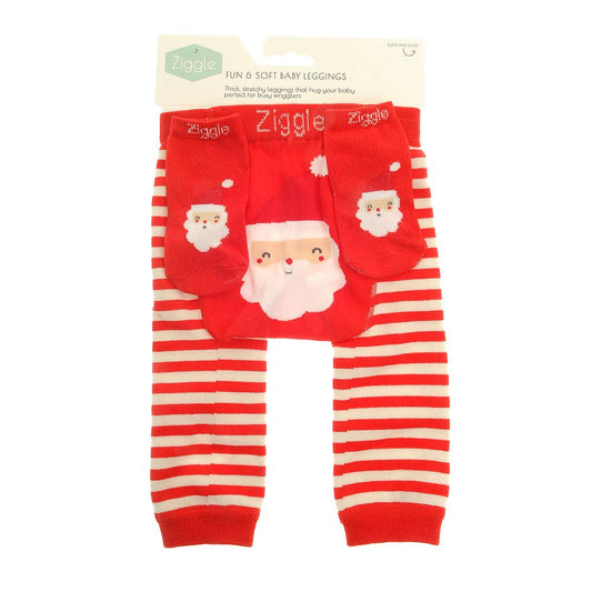 Santa Leggings and Socks Set: 0-6 months