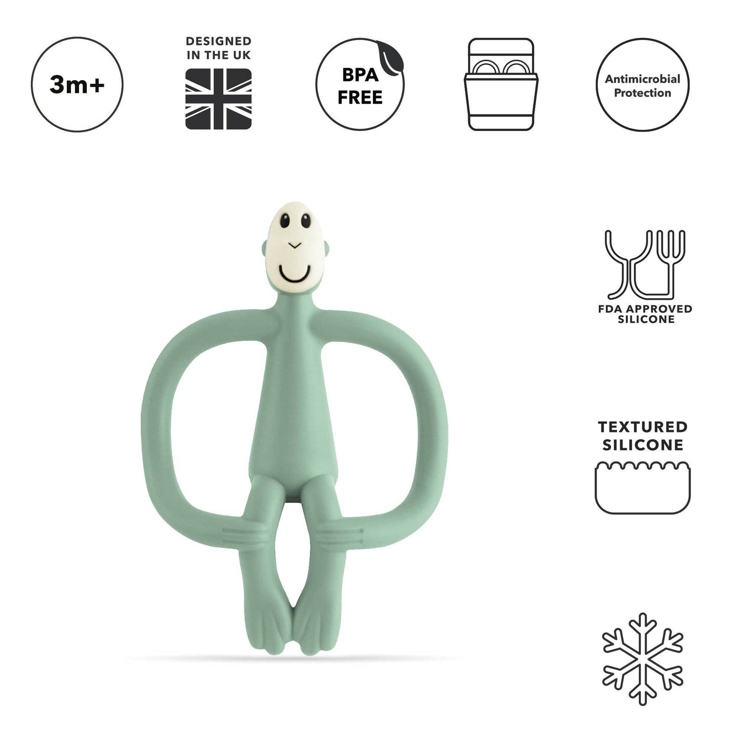 Original Matchstick Monkey Teether: Mint Green